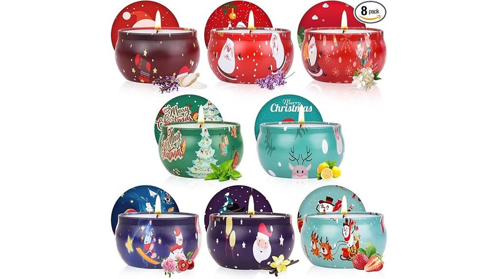 festive scented candle collection