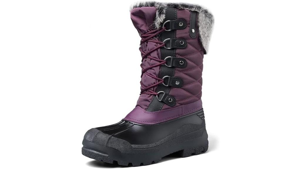 waterproof mid calf snow boots