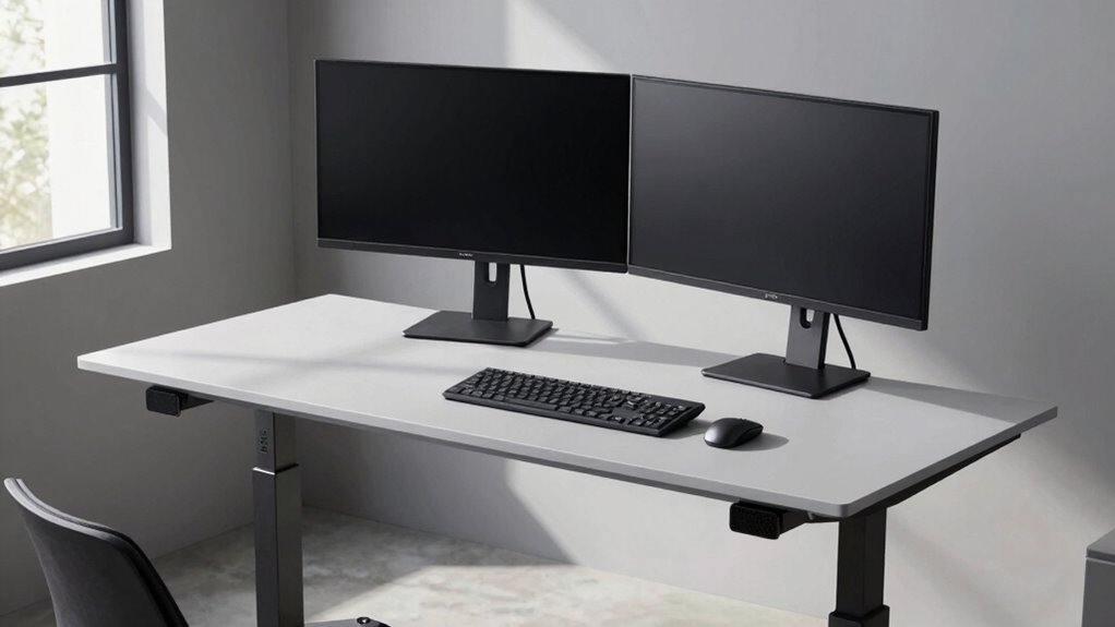 adjustable sturdy monitor desk