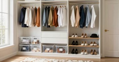 organize closet for ease