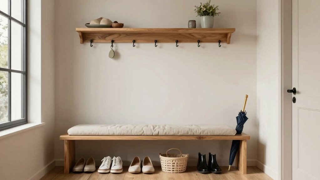 organized entryway shoe storage