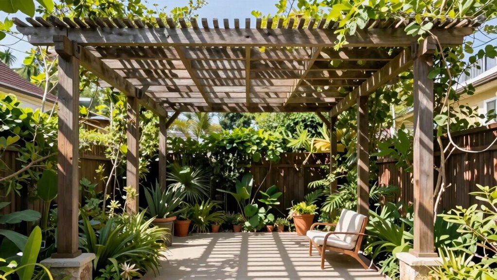 pergola planning materials and shading