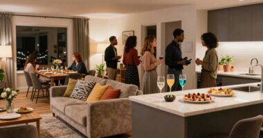 room by room party flow