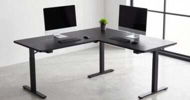 top l shape standing desks