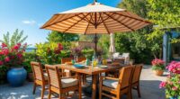 top patio dining umbrella sets