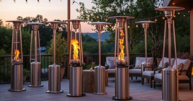 top wind resistant propane heaters