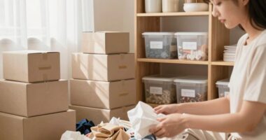 calm simple organizing routine