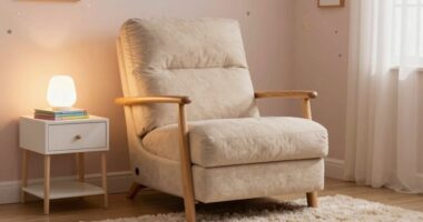 comfortable nursery glider station