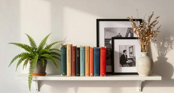decorate shelves with accessories
