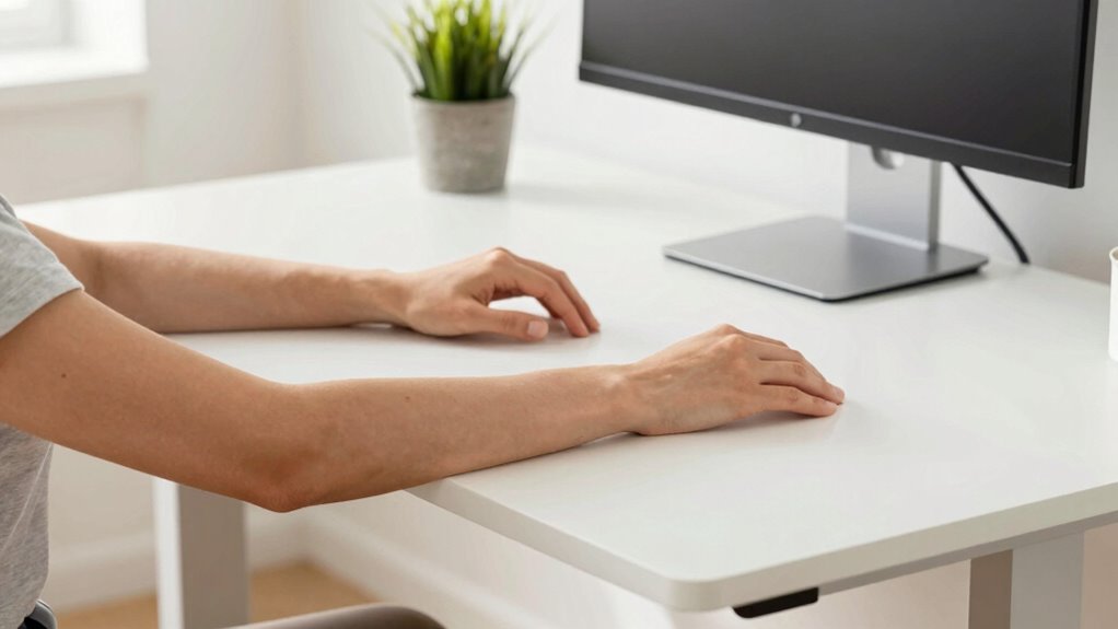 ergonomic desk height alignment