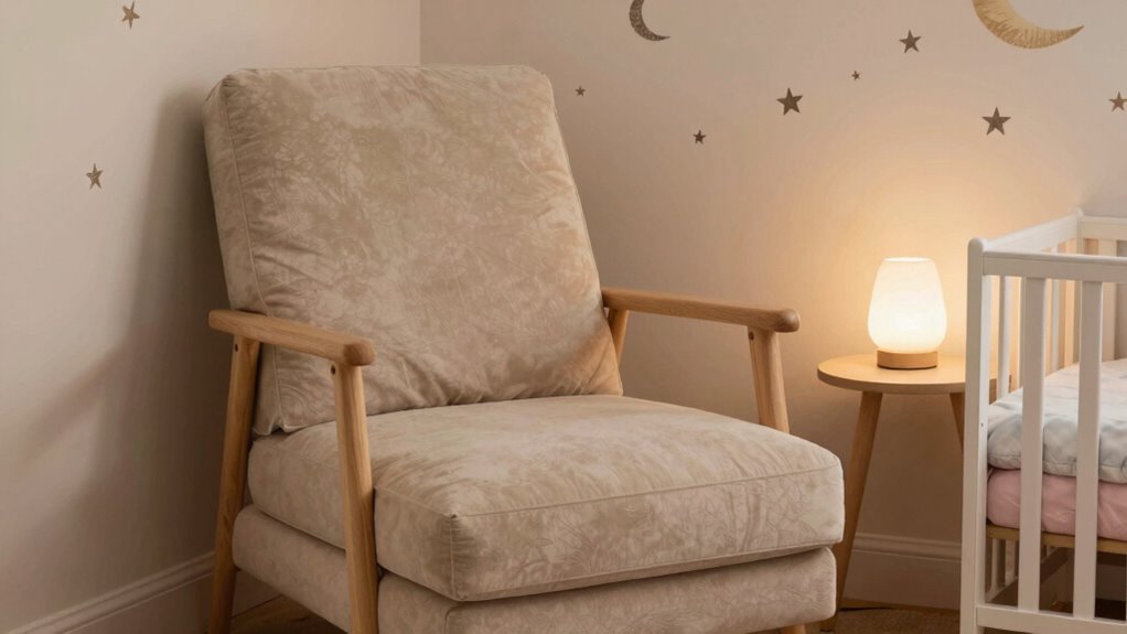 ergonomic nursery glider support