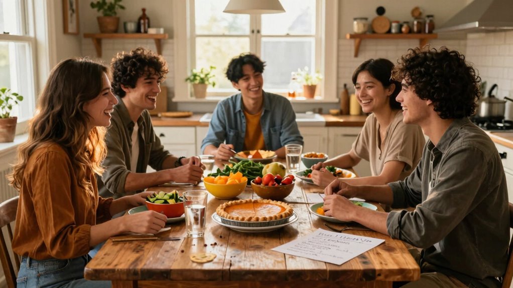 festive organized friendsgiving celebration