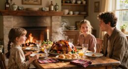 intimate holiday family gathering