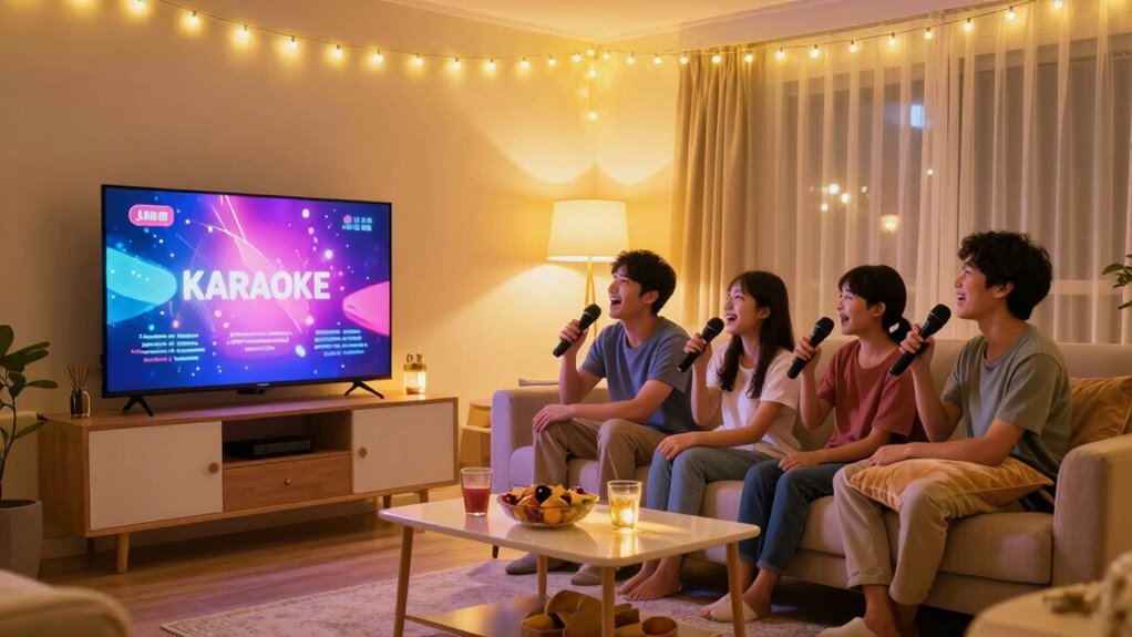 karaoke setup and music