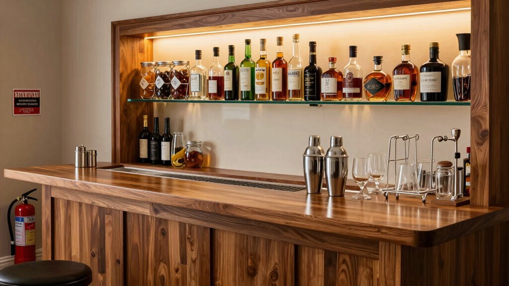 organized functional cocktail space