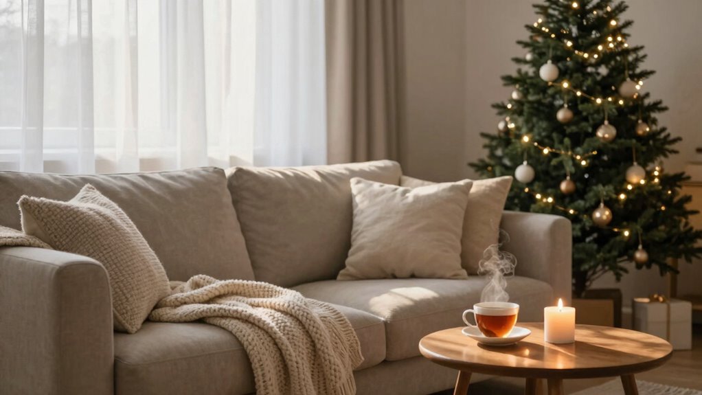relaxed festive holiday morning