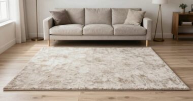 smaller rug larger space