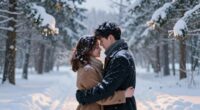 snowy winter love moments