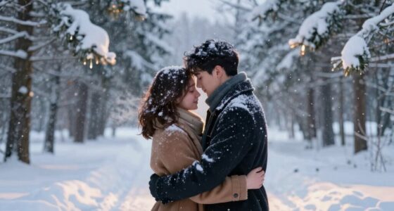 snowy winter love moments